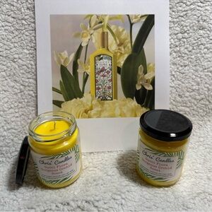 Two 8oz Gucci Flora Gorgeous Orchid Scent Candles (type)
